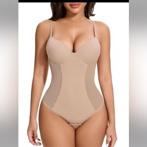 Shaperin Women's One Piece Body Shaper Built in Bra Tummy Control Size: Small